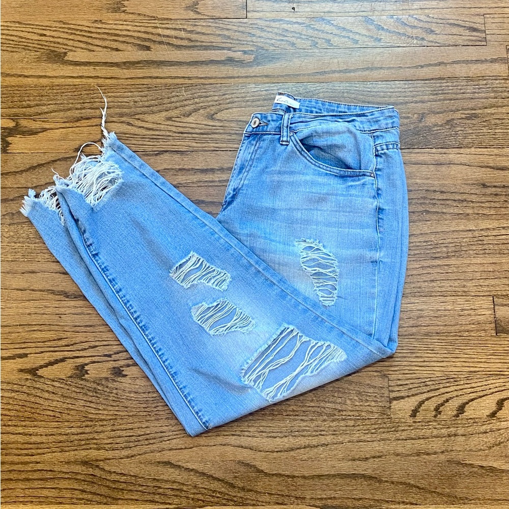 Y2K KanCan Light Blue Distressed Jeans
